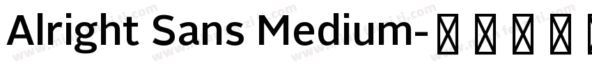 Alright Sans Medium字体转换